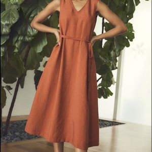 UNIQLO LINEN BLENDED A-LINE SLE